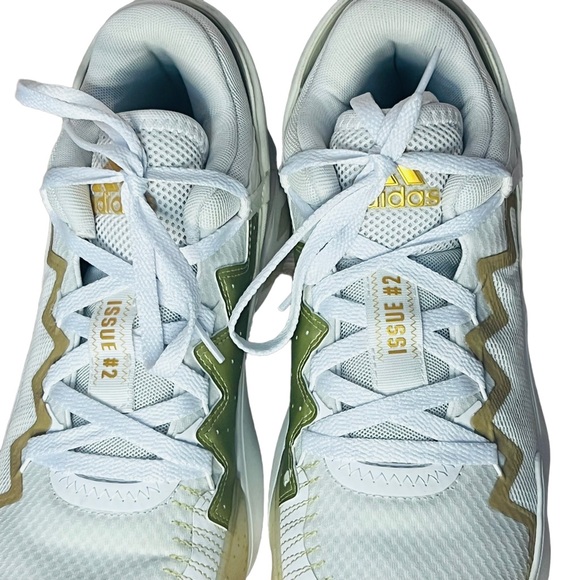 ADIDAS D.O.N. Issue #2 2 Donovan Mitchell White Gold Metallic Men's 8 Women’s 9 - Picture 8 of 10
